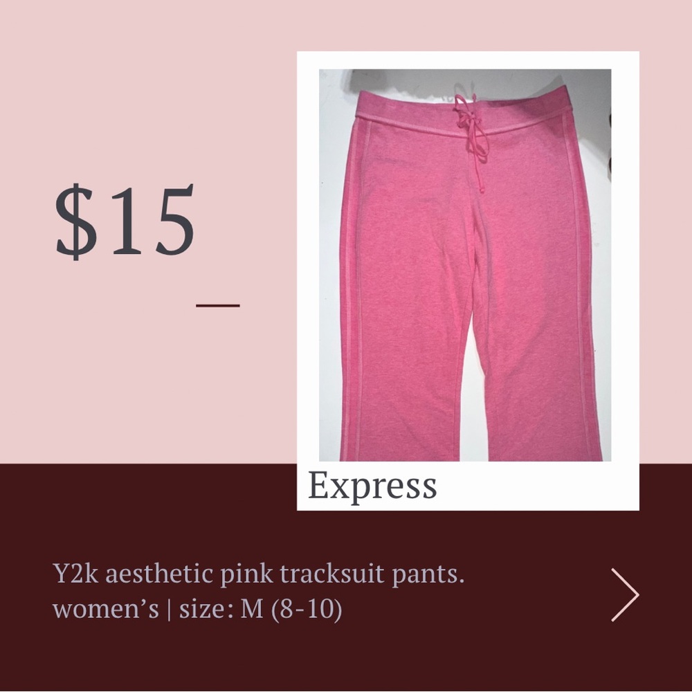 Y2k aesthetic track suit pants